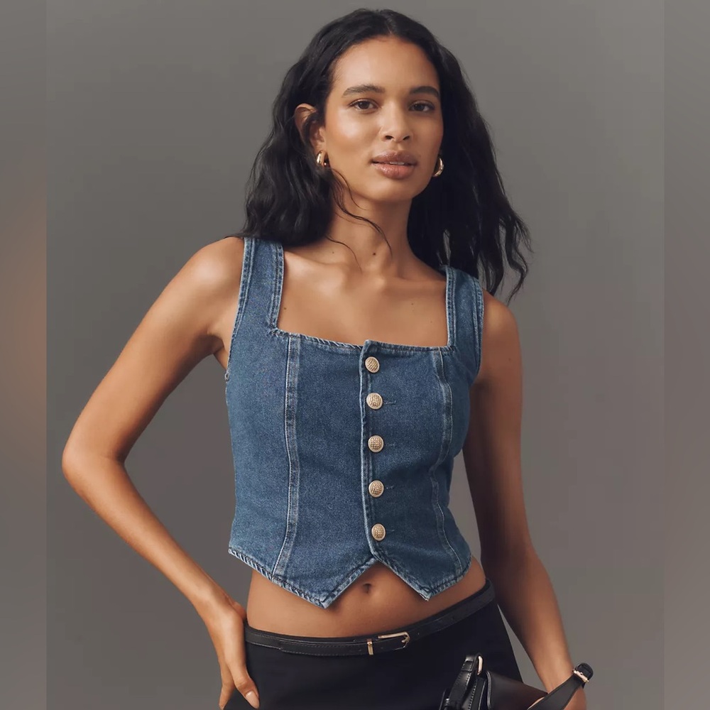 Reformation Bo Denim Top